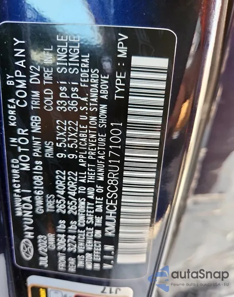 2024 Genesis Gv80 Base из США, поврежденный, VIN KMUHCESC8RU171001